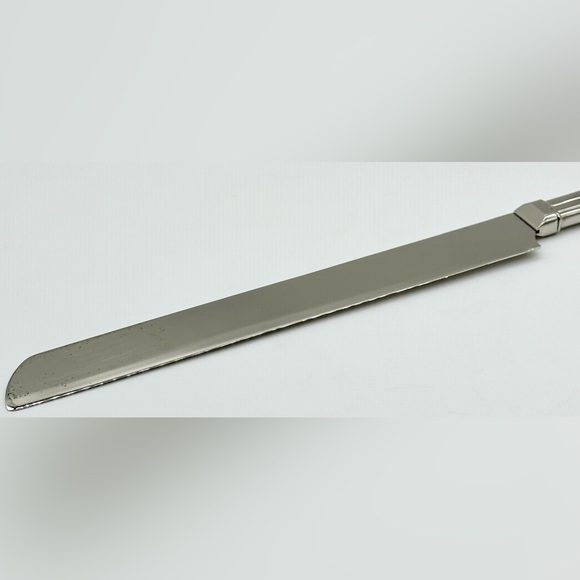 Vintage Silver Cake Knife, Wedding, Stainless, Size: 14" - Picture 2 of 7